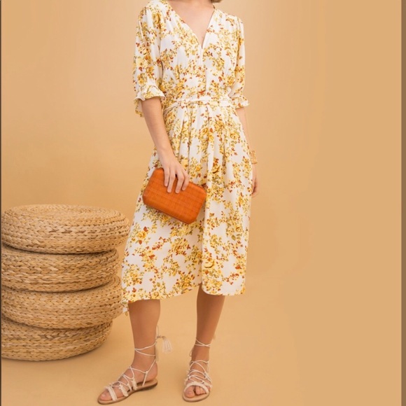 Anthropologie Faithfull Rafa Midi Dress